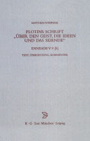 Plotins Schrift cover